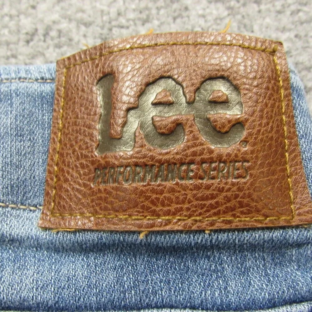 Lee Jeans Mens 38x27 Blue Extreme Motion‎ Slim Fit Straight Leg Stretch Denim